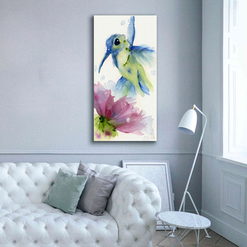 Image of 'Lilac and Blue' by Dawn Derman, Giclee Canvas Wall Art,30x60