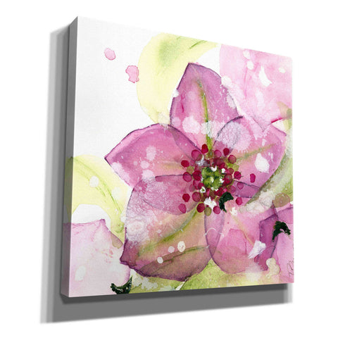Image of 'Pink Flower in the Snow' by Dawn Derman, Giclee Canvas Wall Art
