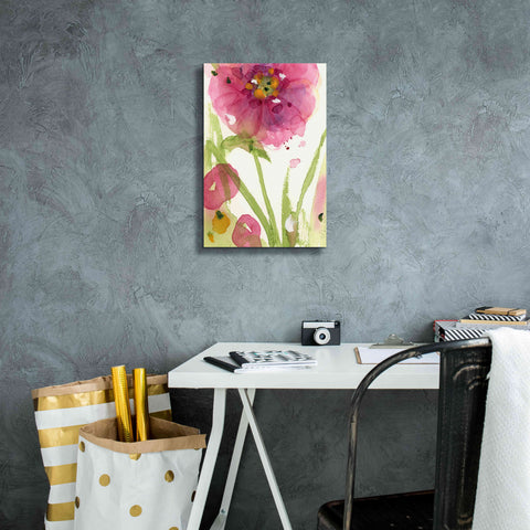Image of 'Pink Wildflower' by Dawn Derman, Giclee Canvas Wall Art,12x18