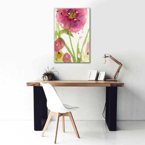 Image of 'Pink Wildflower' by Dawn Derman, Giclee Canvas Wall Art,26x40
