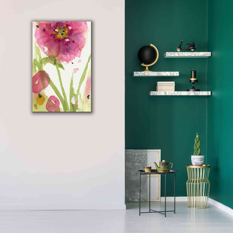 Image of 'Pink Wildflower' by Dawn Derman, Giclee Canvas Wall Art,26x40