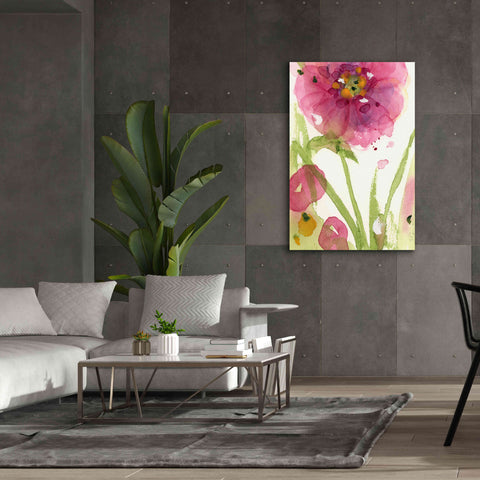 Image of 'Pink Wildflower' by Dawn Derman, Giclee Canvas Wall Art,40x60