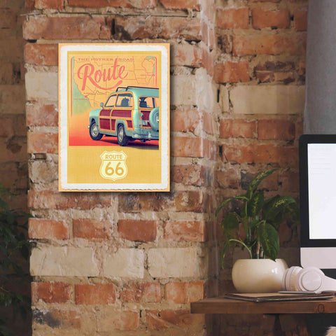 Image of 'Route 66 Vintage Travel' by Edward M. Fielding, Giclee Canvas Wall Art,12x16