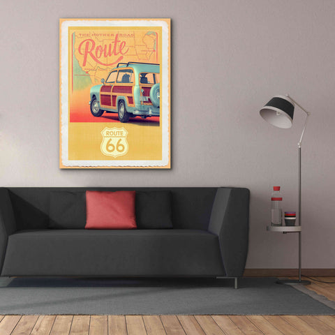 Image of 'Route 66 Vintage Travel' by Edward M. Fielding, Giclee Canvas Wall Art,40x54