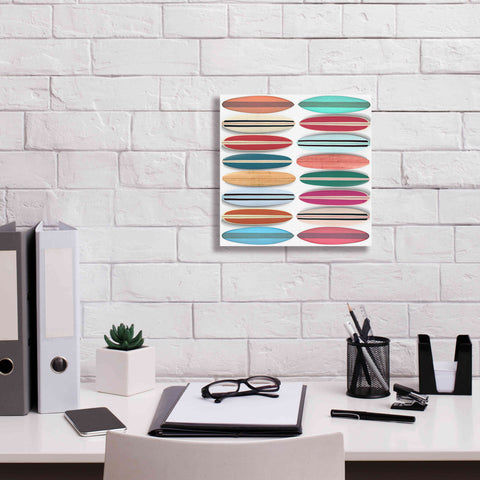 Image of 'Surfboard Pattern' by Edward M. Fielding, Giclee Canvas Wall Art,12x12