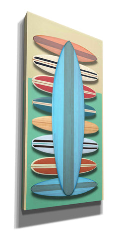 Image of 'Surfboards - Red' by Edward M. Fielding, Giclee Canvas Wall Art