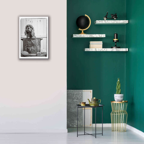 Image of 'Vintage Puppy Bath' by Edward M. Fielding, Giclee Canvas Wall Art,18x26