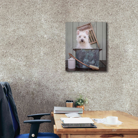 Image of 'Washing the Dog' by Edward M. Fielding, Giclee Canvas Wall Art,20x24