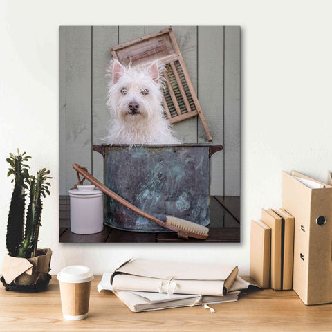 Image of 'Washing the Dog' by Edward M. Fielding, Giclee Canvas Wall Art,20x24