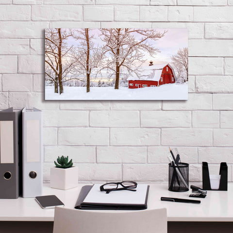 Image of 'Winter Arrives' by Edward M. Fielding, Giclee Canvas Wall Art,24x12