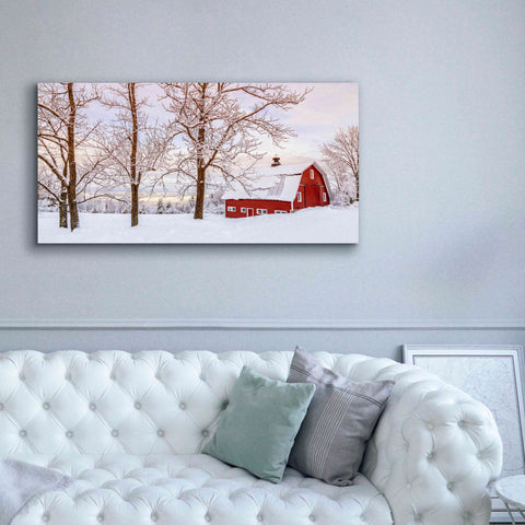 Image of 'Winter Arrives' by Edward M. Fielding, Giclee Canvas Wall Art,60x30