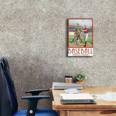 Image of 'Baseball America' by Edward M. Fielding, Giclee Canvas Wall Art,12x18