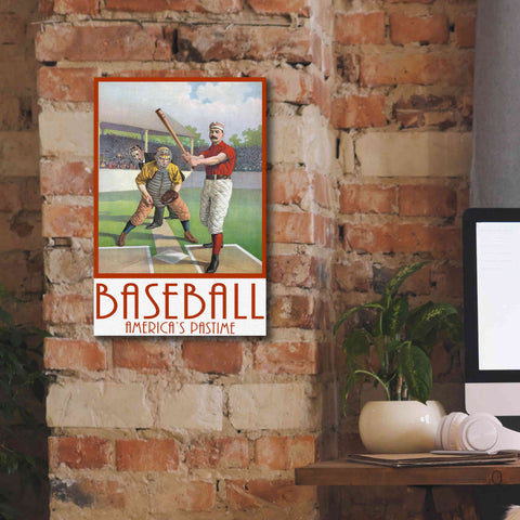 Image of 'Baseball America' by Edward M. Fielding, Giclee Canvas Wall Art,12x18