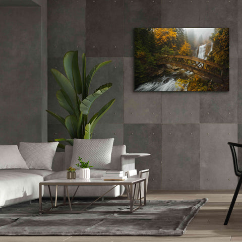 Image of 'A Bridge in the Forest' by Enrico Fossati, Giclee Canvas Wall Art,60x40