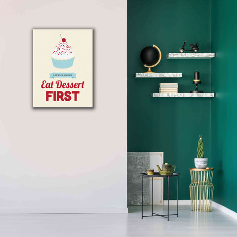 Image of 'Eat Dessert First' by Genesis Duncan, Giclee Canvas Wall Art,26x34