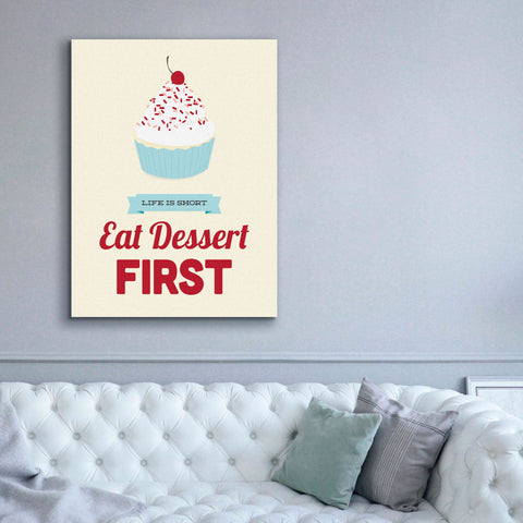 Image of 'Eat Dessert First' by Genesis Duncan, Giclee Canvas Wall Art,40x54
