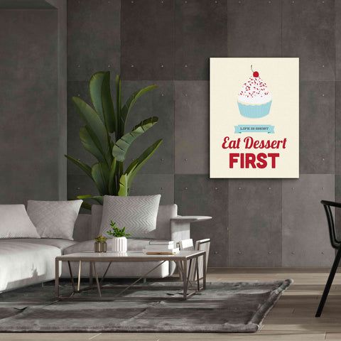 Image of 'Eat Dessert First' by Genesis Duncan, Giclee Canvas Wall Art,40x54