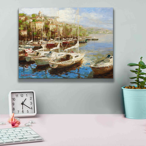 Image of 'Harbor Bay' by Furtesen, Giclee Canvas Wall Art,16x12