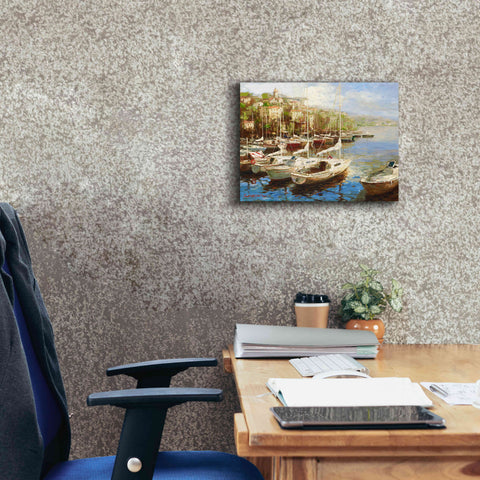 Image of 'Harbor Bay' by Furtesen, Giclee Canvas Wall Art,16x12