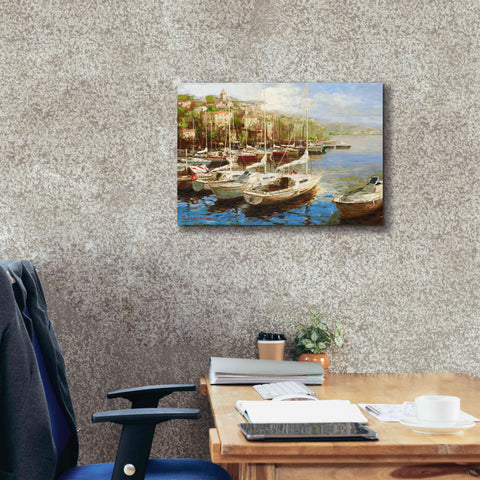 Image of 'Harbor Bay' by Furtesen, Giclee Canvas Wall Art,26x18
