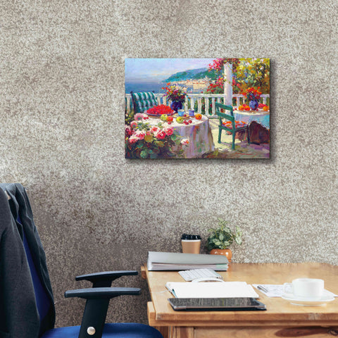 Image of 'Terrace Brunch' by Furtesen, Giclee Canvas Wall Art,26x18
