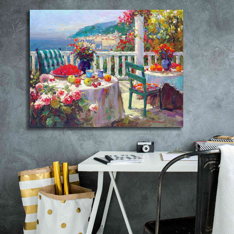 Image of 'Terrace Brunch' by Furtesen, Giclee Canvas Wall Art,34x26