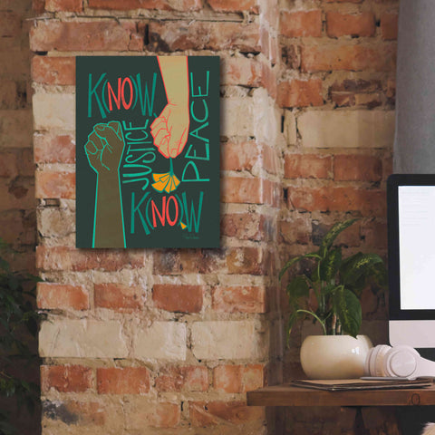 Image of 'Know Justice' by Kris Duran, Giclee Canvas Wall Art,12x16