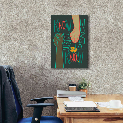 Image of 'Know Justice' by Kris Duran, Giclee Canvas Wall Art,18x26