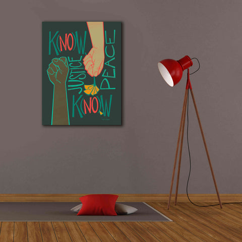 Image of 'Know Justice' by Kris Duran, Giclee Canvas Wall Art,26x34