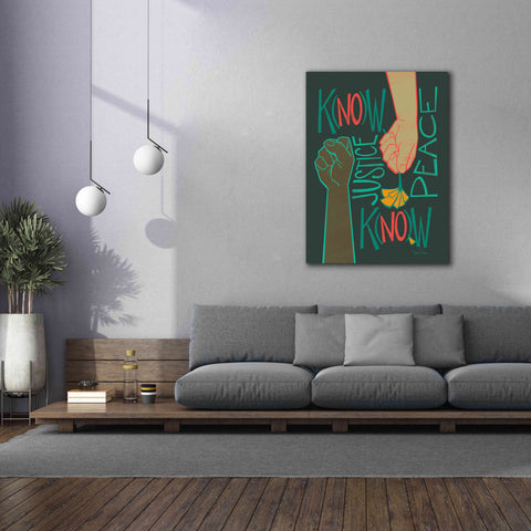 Image of 'Know Justice' by Kris Duran, Giclee Canvas Wall Art,40x54