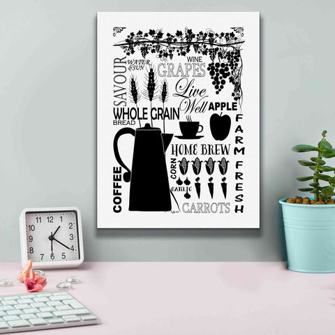 Image of 'Culinary Love 2 in B&W' by Leslie Fuqua, Giclee Canvas Wall Art,12x16