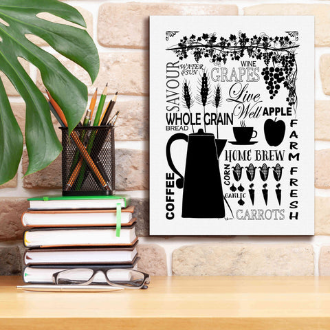 Image of 'Culinary Love 2 in B&W' by Leslie Fuqua, Giclee Canvas Wall Art,12x16