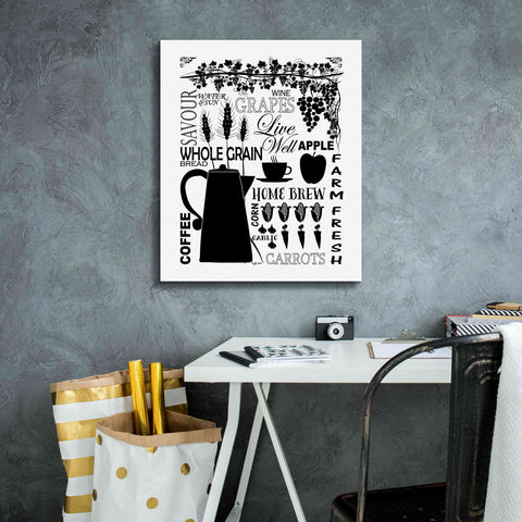 Image of 'Culinary Love 2 in B&W' by Leslie Fuqua, Giclee Canvas Wall Art,20x24