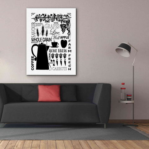 Image of 'Culinary Love 2 in B&W' by Leslie Fuqua, Giclee Canvas Wall Art,40x54