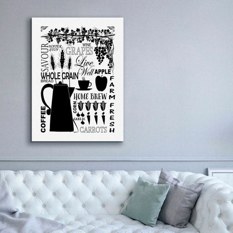Image of 'Culinary Love 2 in B&W' by Leslie Fuqua, Giclee Canvas Wall Art,40x54