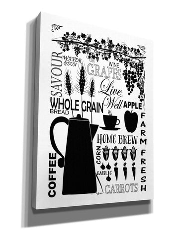 Image of 'Culinary Love 2 in B&W' by Leslie Fuqua, Giclee Canvas Wall Art