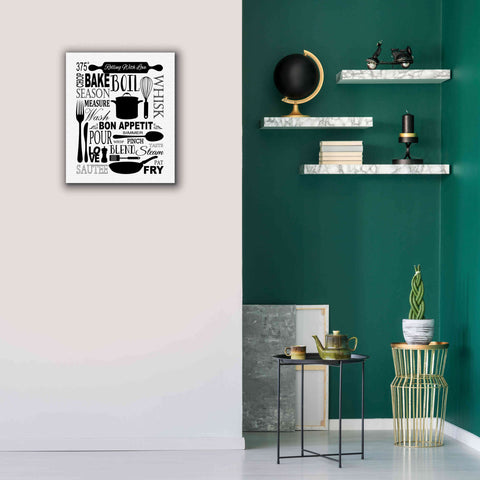 Image of 'Culinary Love 1 in B&W' by Leslie Fuqua, Giclee Canvas Wall Art,20x24