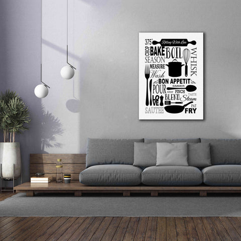 Image of 'Culinary Love 1 in B&W' by Leslie Fuqua, Giclee Canvas Wall Art,40x54