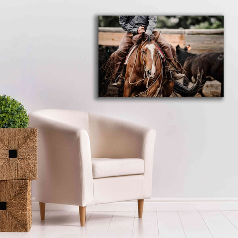 Image of 'Cutting Horse' by Lisa Dearing, Giclee Canvas Wall Art,40x26