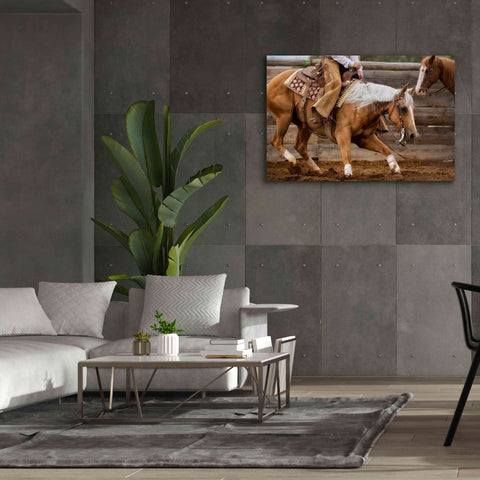 Image of 'Cutting Horses' by Lisa Dearing, Giclee Canvas Wall Art,60x40