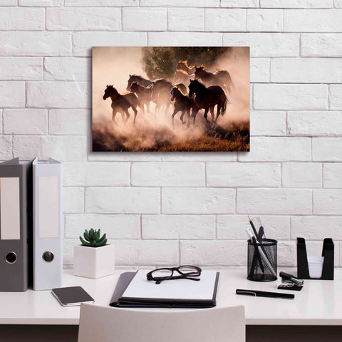 Image of 'Horses' by Lisa Dearing, Giclee Canvas Wall Art,18x12