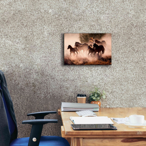 Image of 'Horses' by Lisa Dearing, Giclee Canvas Wall Art,18x12