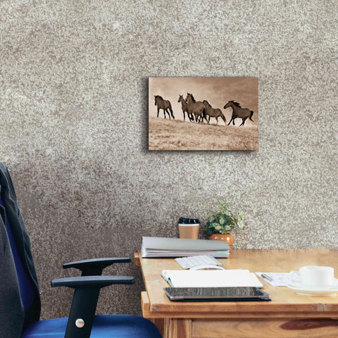 Image of 'Kicking Dust' by Lisa Dearing, Giclee Canvas Wall Art,18x12