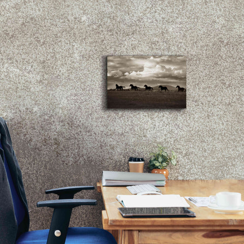 Image of 'Racing the Clouds' by Lisa Dearing, Giclee Canvas Wall Art,18x12