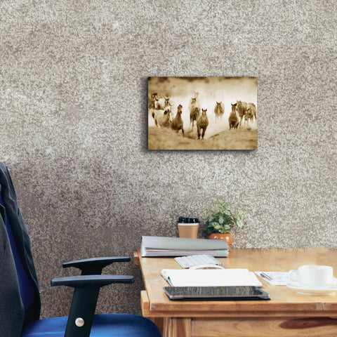 Image of 'San Cristobol Horses' by Lisa Dearing, Giclee Canvas Wall Art,18x12