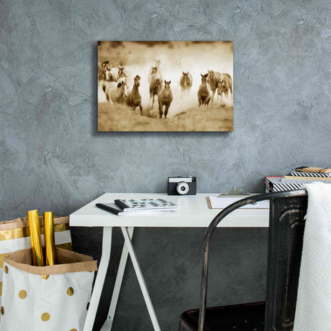 Image of 'San Cristobol Horses' by Lisa Dearing, Giclee Canvas Wall Art,18x12