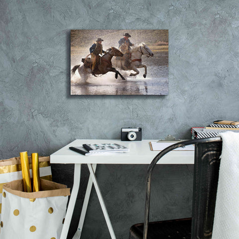 Image of 'Splash Dance' by Lisa Dearing, Giclee Canvas Wall Art,18x12