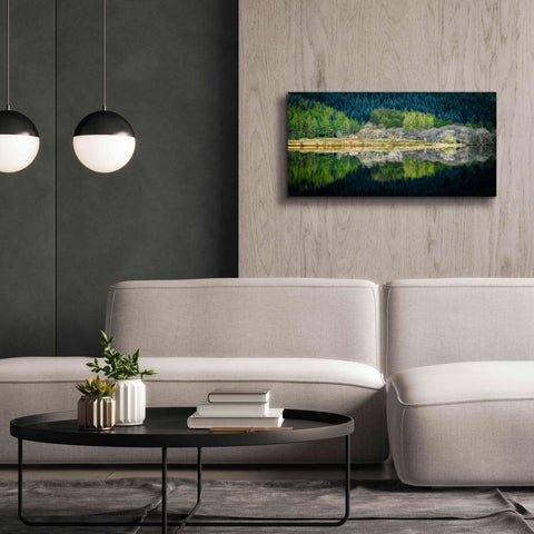 Image of 'Spring Greens' by Lynne Douglas, Giclee Canvas Wall Art,40x20