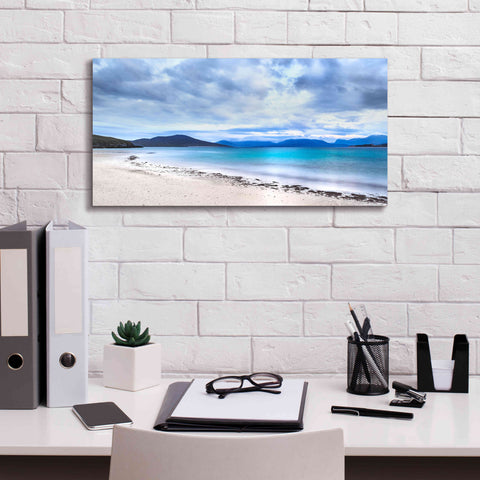 Image of 'Taransay Teal' by Lynne Douglas, Giclee Canvas Wall Art,24x12