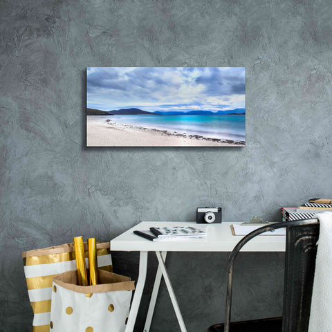 Image of 'Taransay Teal' by Lynne Douglas, Giclee Canvas Wall Art,24x12